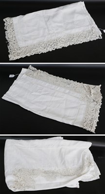 Lot 2057 - 19th Century White Linen Bed Cover possibly of...