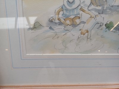 Lot 1011 - Charlie Mackesy (b.1962) Beach fun Signed and...