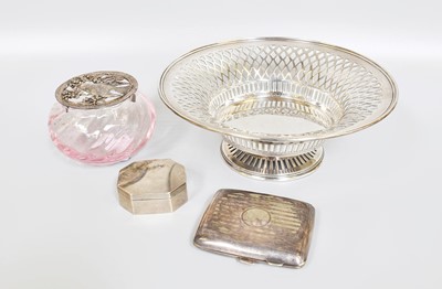 Lot 124 - A George V Silver Basket and a Victorian...