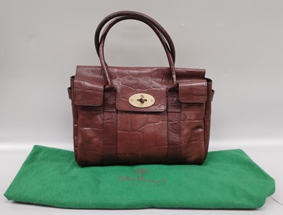 Lot 1175 - Mulberry Tan Crocodile Style Leather Small...