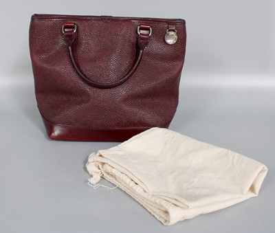 Lot 1239 - Mulberry Burgundy Scotchgrain Tote Bag, with...