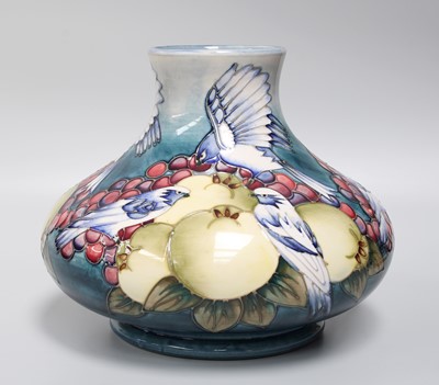 Lot 275 - A Modern Moorcroft "Finches" Pattern Vase, by...
