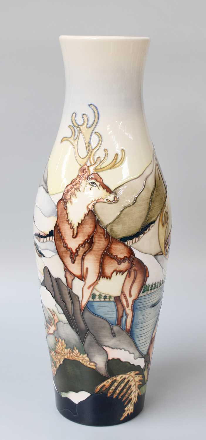 Lot 188 - A Modern Moorcroft "Highland Stags" Pattern...