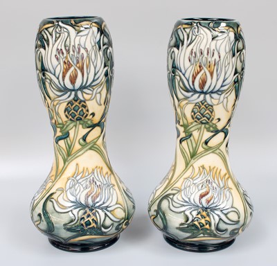 Lot 241 - A Pair of Modern Moorcroft "Montana Cornflower"...