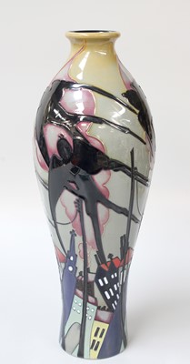 Lot 225 - A Modern Moorcroft "Swallows in Smoke" Pattern...