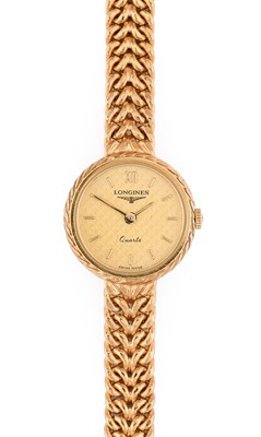 Lot 2434 - Longines: A Lady's 9 Carat Gold Wristwatch,...