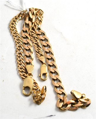 Lot 142 - Two 9ct gold bracelets
