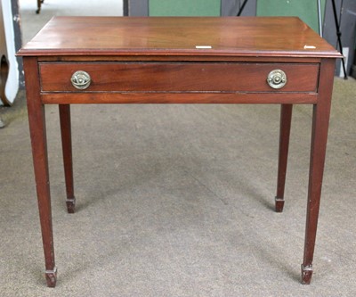 Lot 1274 - A George III Mahogany Side Table, moulded...