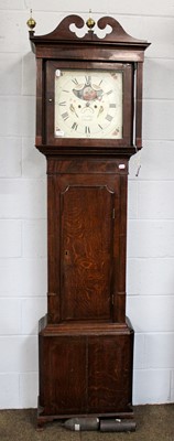 Lot 1176 - A George III Mahogany and Oak Longcase Clock,...