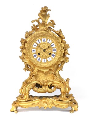 Lot 259 - A French Bronze Ormolu Striking Mantel Clock,...