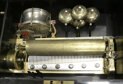 Lot 103 - A 'Drum Et Bells-En-Vue' Musical Box, By Bremond