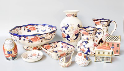 Lot 294 - Five Royal Crown Derby Imari Paperweights and...