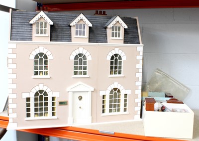 Lot 371 - A 20th Century Doll's House, three storey with...