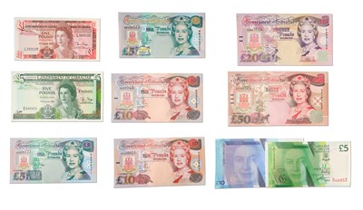 Lot 417 - Gibraltar, Banknote Collection, 10x notes,...