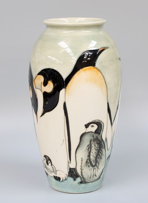 Lot 242 - A Modern Moorcroft "Penguin" Pattern Vase, by...