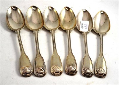Lot 157 - Six silver tablespoons, London assay 1842, George Angel