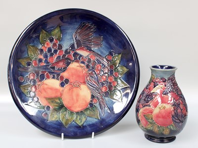 Lot 230 - A Modern Moorcroft "Finches" Pattern Charger,...