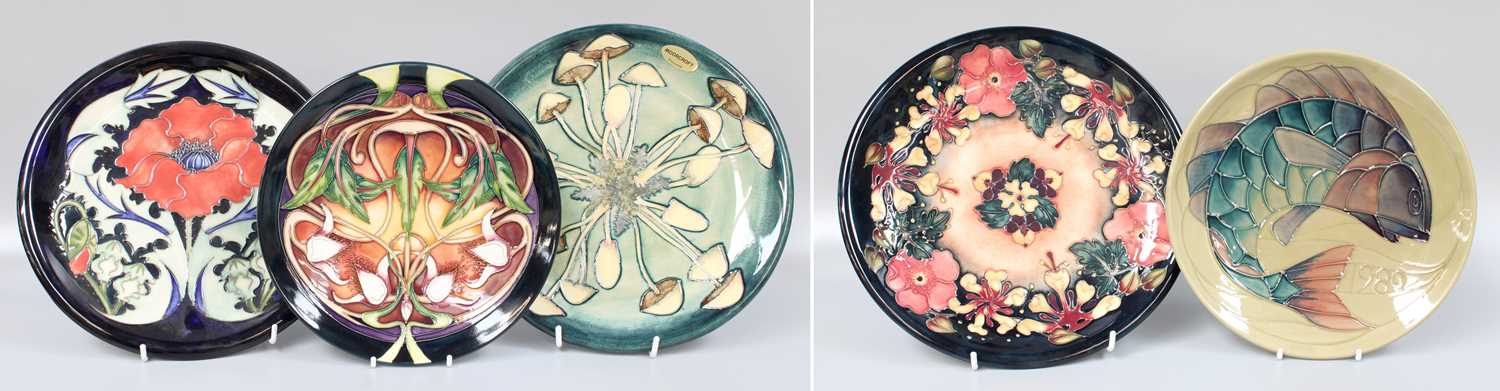 Lot 232 - A Modern Moorcroft "Poppy" Pattern Plate,...