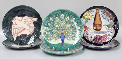 Lot 186 - Twenty Modern Moorcroft 1990s Year Plates, two...
