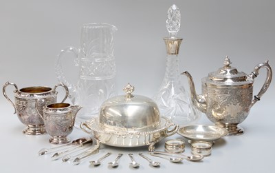 Lot 318 - A Silver Plated Three-Piece Tea Service,...