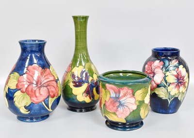Lot 265 - A Walter Moorcroft "Hibiscus" Pattern Vase, on...