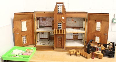 Lot 370 - Doll's House, two storey, including furniture...