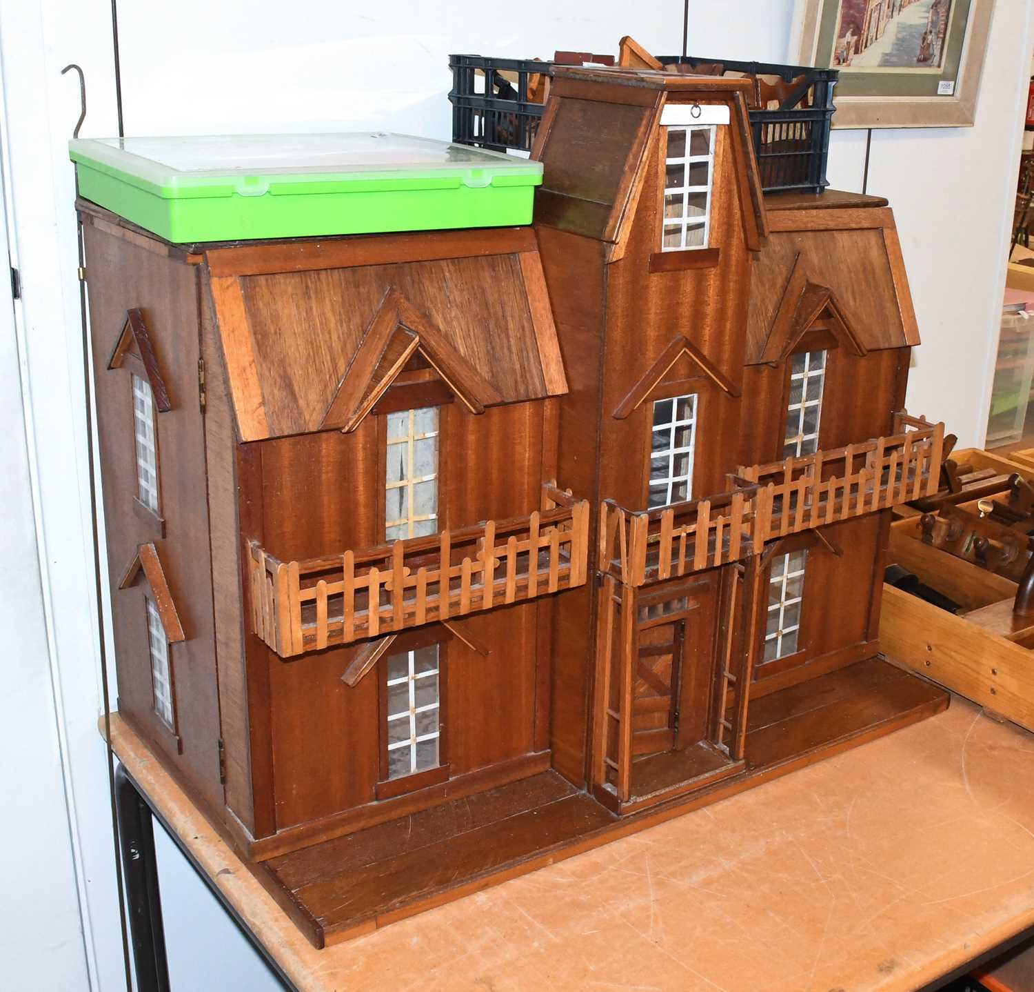 Lot 1096 - Doll's House, two storey, including furniture...