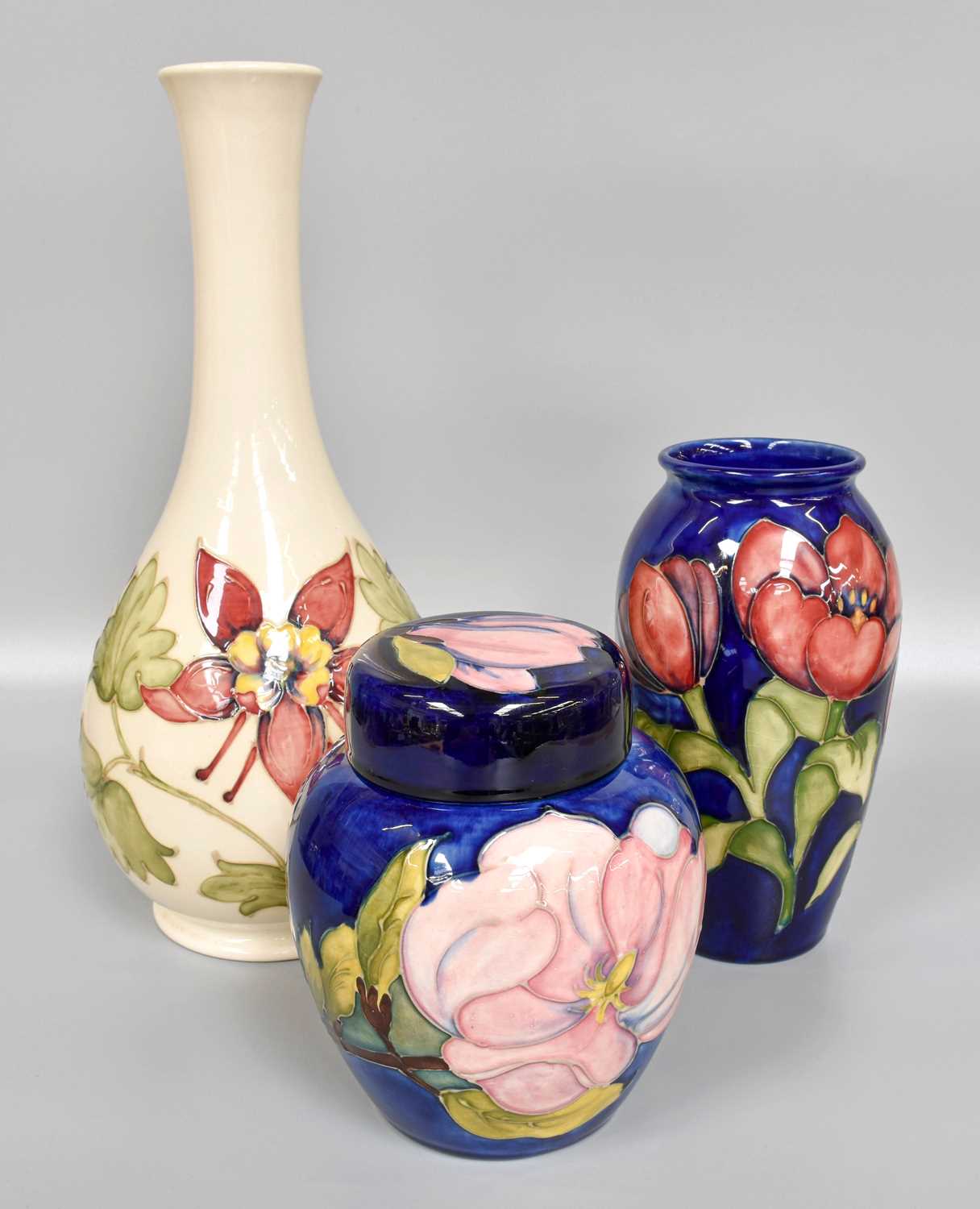 Lot 270 - A Modern Moorcroft "Columbine" Pattern Bottle...