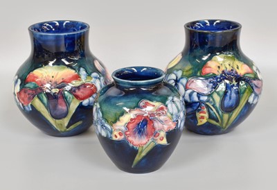 Lot 263 - A Walter Moorcroft "Orchids and Spring Flowers"...