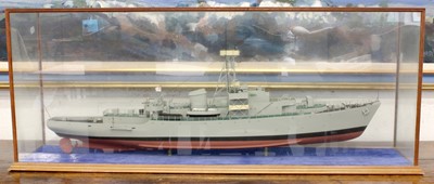 Lot 378 - A 20th century Model of a Frigate, 80cm length,...