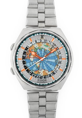 Lot 2451 - Edox: A Stainless Steel Automatic GMT World...