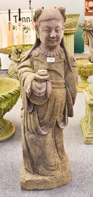 Lot 1164 - A Ming Style Carved Stone Figure. in...