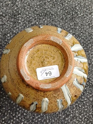 Lot 64 - Jim Malone (b.1946): A Stoneware Vase, incised...