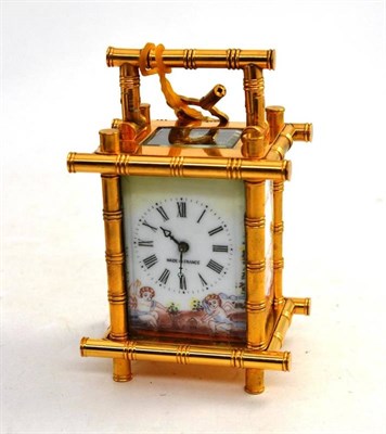 Lot 173 - A French carriage clock