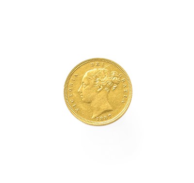 Lot 422 - A Half Sovereign Dress Stud, dated 1887