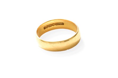 Lot 432 - A 22 Carat Gold Band Ring, finger size I