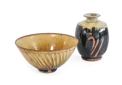 Lot 69 - Jim Malone (b.1946): A Stoneware Vase, tenmoku...