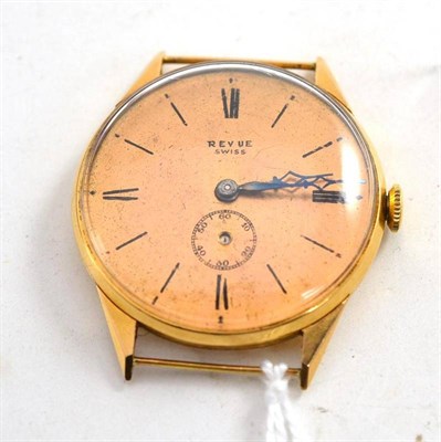 Lot 177 - A gentleman's Revue wristwatch, case back inscribed '0.750'