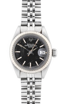 Lot 2171 - Rolex: A Lady's Stainless Steel Automatic...