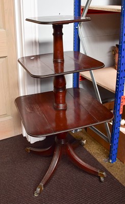 Lot 1194 - An Early 19th century Mahogany Three Tier Dumb...