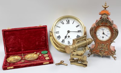 Lot 332 - A French Mantel Timepiece, together with a...