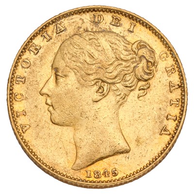 Lot 174 - Victoria, Sovereign 1845, spread 4 5 in date...