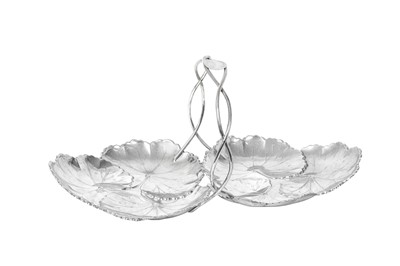 Lot An American Silver Double-Dish