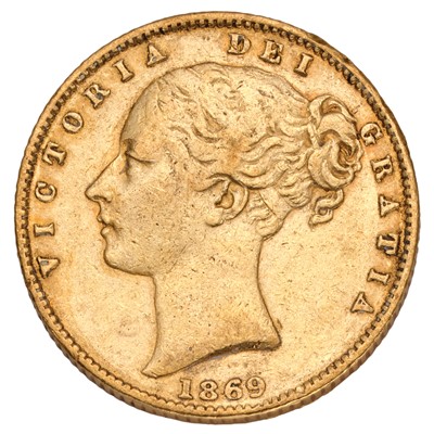 Lot 180 - Victoria, Sovereign 1869, die no. 28 (Marsh 53,...