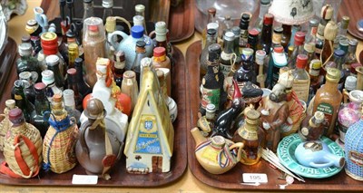 Lot 195 - Two trays of liqueur miniatures