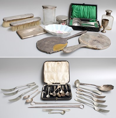 Lot 132 - A Collection of Assorted Silver and Silver...