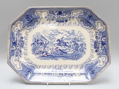 Lot 236 - A Staffordshire Blue and White Texian Platter,...