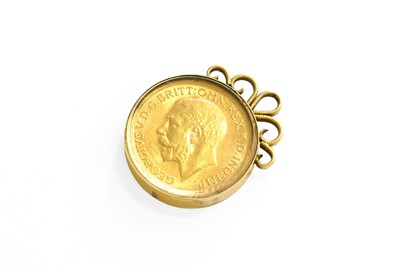 Lot 75 - A Sovereign Charm, dated 1915, enclosed within...