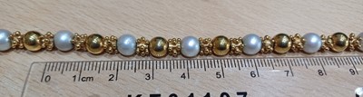Lot 2066 - A 9 Carat Gold Cultured Pearl Necklace the...