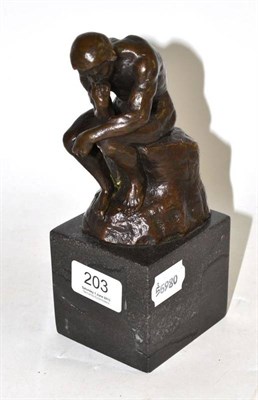 Lot 203 - After Rodin, a bronze on a marble base